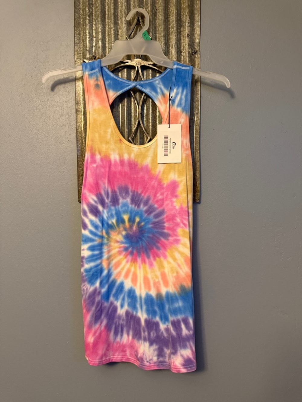 Tie-Dye Spiral Tank  - Multicolor